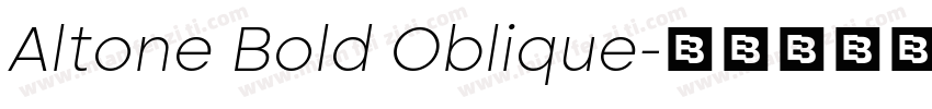 Altone Bold Oblique字体转换